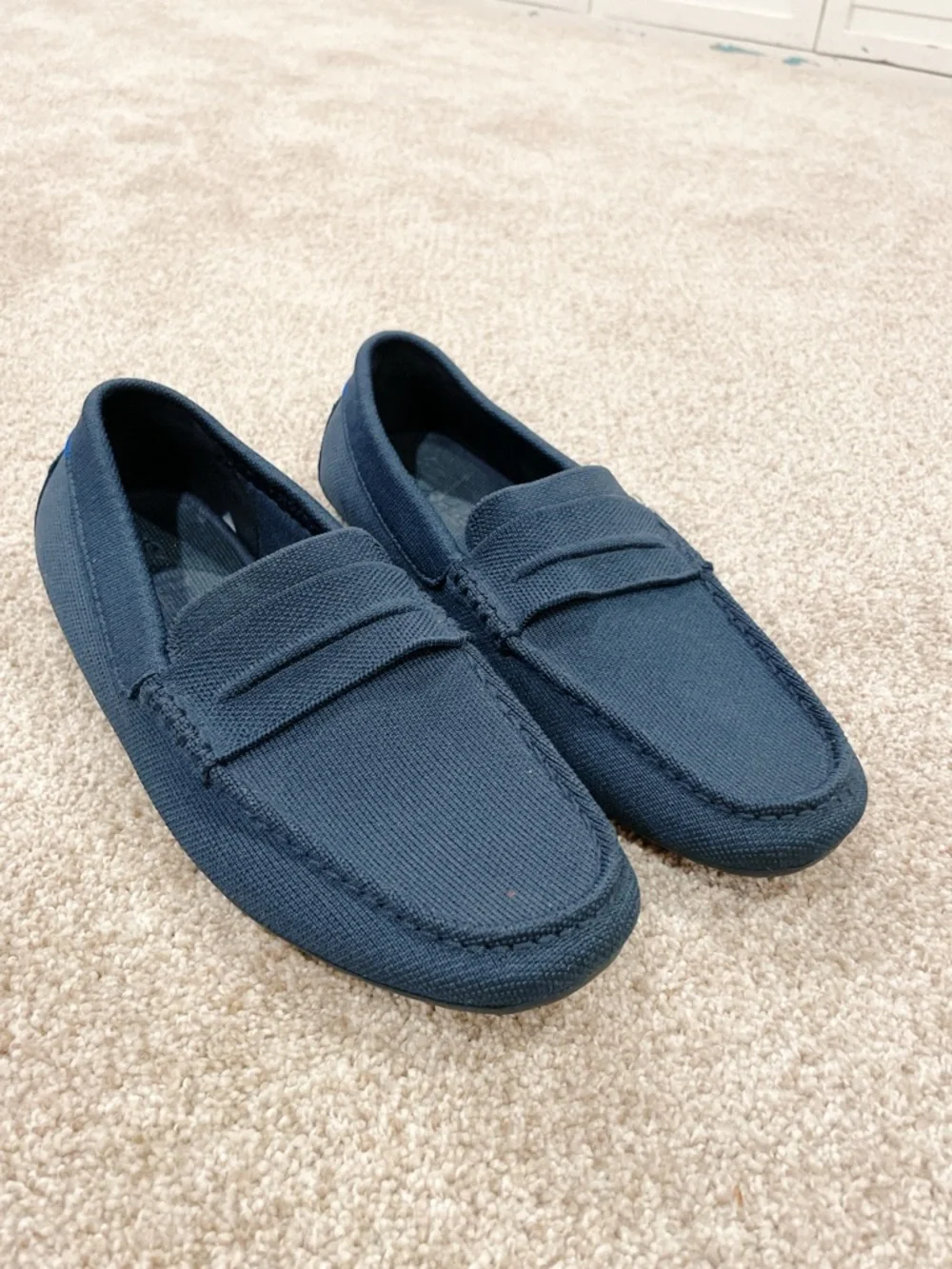 Rothy’s Men’s The Daily Driver Nautical Navy Loafers Size 10